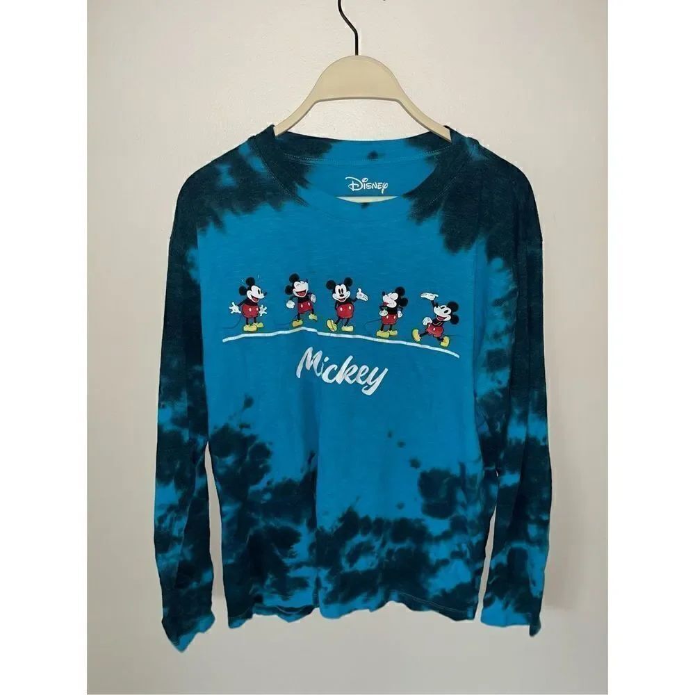 Kids Disney Blue Tie Dye XL 15-17 Mickey Mouse